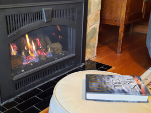 Geelong BandB Lawsons Cottage Fireplace Reading
