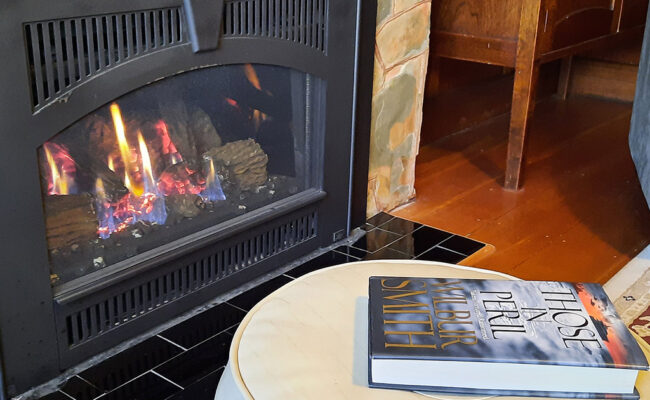 Geelong-BandB-Lawsons-Cottage-Fireplace-Reading